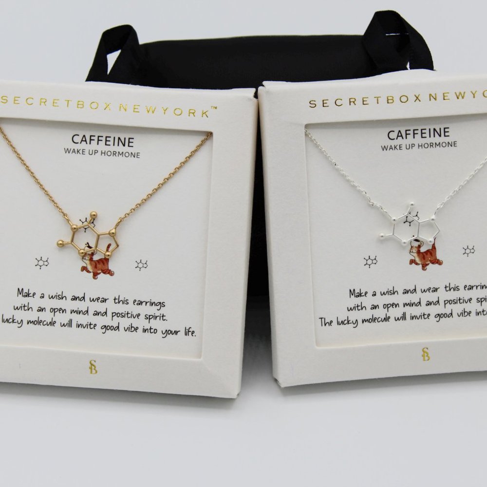 Caffeine Molecule Necklace